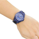 Fossil Riley Quartz Blue Dial Blue Steel Strap Watch for Women - ES4294 Buy Now By Fossil