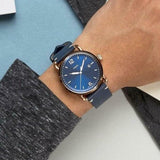 Fossil The Commuter Blue Dial Blue Leather Strap Watch for Men - FS5274 Buy Now By Fossil