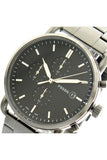 Fossil The Commuter Black Dial Grey Steel Strap Watch for Men - FS5400 Buy Now By Fossil