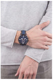 Fossil Nate Chronograph Blue Dial Two Tone Steel Strap Watch for Men - JR1494 Buy Now By Fossil