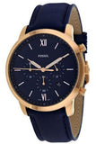 Fossil Neutra Chronograph Blue Dial Blue Leather Strap Watch for Men - FS5454 Buy Now By Fossil