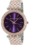 Michael Kors Darci Purple Dial Two Tone Steel Strap Watch for Women - MK3353 Buy Now By Michael Kors