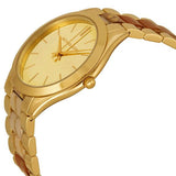 Michael Kors Mini Runway Slim Gold Dial Gold Steel Strap Watch for Women - MK3512 Buy Now By Michael Kors
