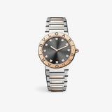Bvlgari Lady Quartz Diamonds Grey Dial Two Tone Steel Strap Watch for Women - BVLGARI103067 Buy Now By Bvlgari