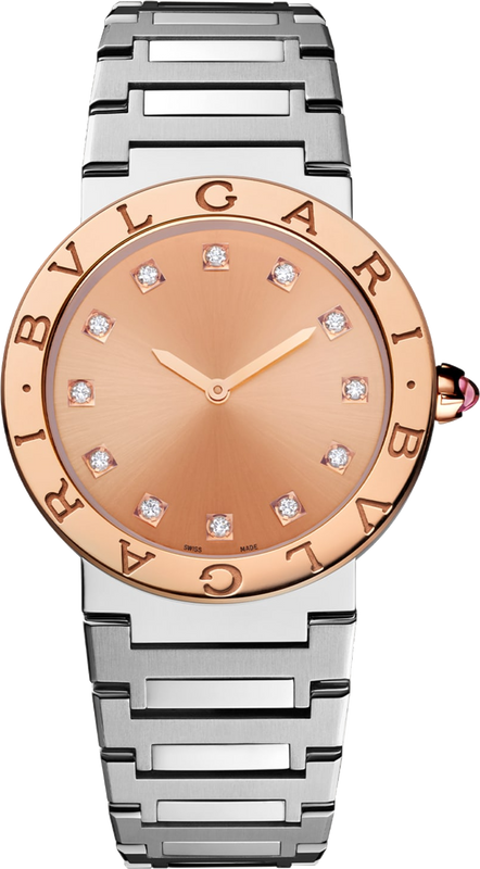 Bvlgari Bvlgari Bvlgari Resort Limited Edition Diamonds Gold Dial Silver Steel Strap Watch for Women - BVLGARI103682 Buy Now By Bvlgari