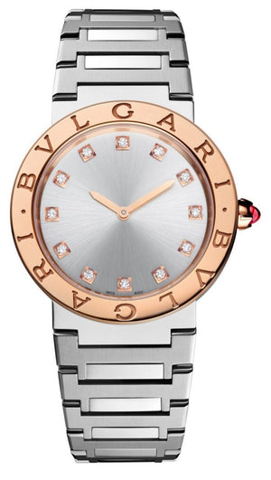 Bvlgari Bvlgari Bvlgari Lady Diamonds Silver Dial Silver Steel Strap Watch for Women - BVLGARI103577 Buy Now By Bvlgari