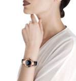 Bvlgari Divas Dream Quartz Diamonds Black Dial Black Leather Strap Watch for Women - DREAM102841 Buy Now By Bvlgari