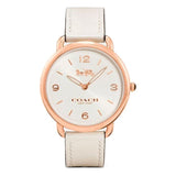 Coach Delancey White Dial White Leather Strap Watch for Women - 14502790 Buy Now By Coach