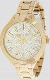 Michael Kors Slim Runway Crystals Gold Dial Gold Steel Strap Watch for Women - MK1046 Buy Now By Michael Kors
