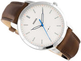 Fossil Minimalist Off White Dial Brown Leather Strap Watch for Men - FS5306 Buy Now By Fossil