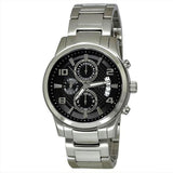 Guess Exec Chronograph Quartz Black Dial Silver Steel Strap Watch For Men - W0075G1 Buy Now By Guess