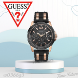 Guess Oasis Black Dial Two Tone Steel Strap Watch for Men - W0366G3 Buy Now By Guess