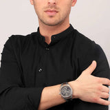 Maserati Competizione Analog Black Dial Two Tone Stainless Steel Strap Watch For Men - R8853100020 Buy Now By Maserati