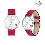 Coach Perry Silver Dial Red Leather Strap Watch for Women - 14503515 Buy Now By Coach