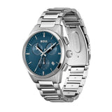 Hugo Boss Dapper Chronograph Blue Dial Silver Steel Strap Watch For Men - 1513927 Buy Now By Hugo Boss