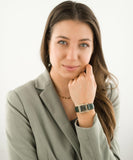 Michael Kors Emery Quartz Diamonds Green Dial Green Leather Strap Watch For Women - MK4697 Buy Now By Michael Kors