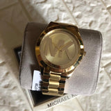 Michael Kors Slim Runway Analog Gold Dial Gold Steel Strap Watch For Women - MK3739 Buy Now By Michael Kors