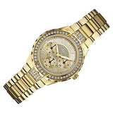 Guess Viva Diamonds Gold Dial Gold Steel Strap Watch for Women - W0111L2 Buy Now By Guess