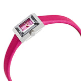 Gucci G-Frame Square Fuchsia Mother of Pearl Dial Fuchsia Leather Strap Watch For Women - YA128533 Buy Now By Gucci