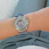 Guess Athena Active Life Clear White Dial Blue Rubber Strap Watch for Women - GW0409L1 Buy Now By Guess