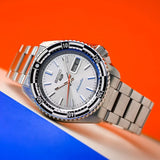 Seiko 5 Sports Special Edition Silver Dial Silver Steel Strap Watch For Men - SRPK09K1 Buy Now By Seiko