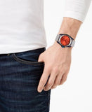 Emporio Armani Sigma Analog Orange Dial Grey Silicone Strap Watch For Men - AR11218 Buy Now By Emporio Armani