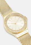 Michael Kors Lennox Three-Hand Gold Dial Gold Mesh Bracelet Watch For Women - MK7335 Buy Now By Michael Kors