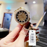 Guess Night Life Diamonds Black Dial Gold Steel Strap Watch for Women - GW0405L2 Buy Now By Guess