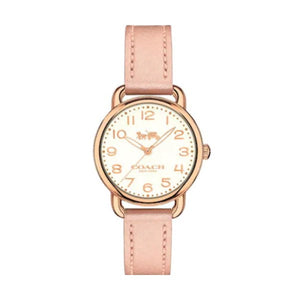 Coach Delancey Cream Dial Blush Pink Leather Strap Watch for Women - 14502750 Buy Now By Coach