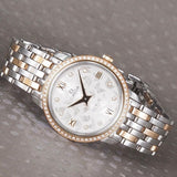 Omega De Ville Prestige Quartz Diamonds Silver Dial Two Tone Steel Strap Watch for Women - 424.25.27.60.52.001 Buy Now By Omega