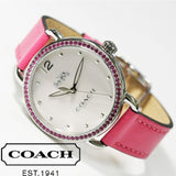 Coach Delancey White Dial Red Leather Strap Watch for Women - 14502879 Buy Now By Coach