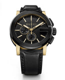 Gucci G Chrono Black Dial Black Leather Strap Watch For Men - YA101203 Buy Now By Gucci