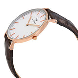 Daniel Wellington Classic York White Dial Brown Leather Strap Watch For Women - DW00100038 Buy Now By Daniel Wellington