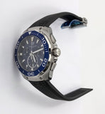 Tag Heuer Aquaracer Chronograph Blue Dial Black Rubber Strap Watch for Men - CAY111B.FT6041 Buy Now By Tag Heuer