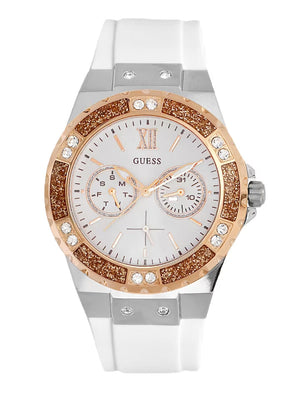 Guess Limelight White Dial White Rubber Strap Watch for Women - W1053L2 Buy Now By Guess