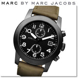 Marc Jacobs Larry Chronograph Black Dial Grey Leather Strap Watch for Men - MBM5034 Buy Now By Marc Jacobs