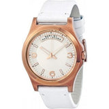 Marc Jacobs Baby Dave White Dial White Leather Strap Watch for Women - MBM1260 Buy Now By Marc Jacobs