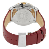 Versace Audrey Quartz Silver Dial Red Leather Strap Watch for Women - VELR00219 Buy Now By Versace