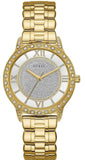 Guess Analog Diamonds Silver Dial Gold Steel Strap Watch For Women - W1013l2 Buy Now By Guess