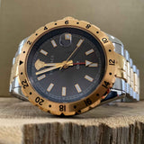 Versace Hellenyium Quartz Brown Dial Two Tone Steel Strap Watch For Men - V11040015 Buy Now By Versace