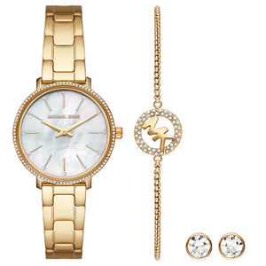 Michael Kors Quartz Mother of Pearl White Dial Gold Steel Strap Watch For Women - MK1065 Buy Now By Michael Kors