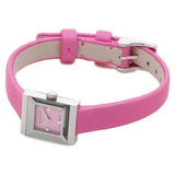 Gucci G-Frame Square Fuchsia Mother of Pearl Dial Fuchsia Leather Strap Watch For Women - YA128533 Buy Now By Gucci