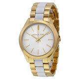 Michael Kors Slim Runway Quartz White Dial Two Tone Steel Strap Watch For Women - MK4295 Buy Now By Michael Kors
