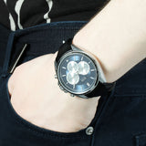 Hugo Boss Driver Blue Dial Black Leather Strap Watch for Men - 1512882 Buy Now By Hugo Boss