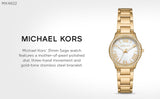 Michael Kors Sage Analog White Dial Gold Steel Strap Watch for Women - MK4822 Buy Now By Michael Kors