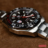 Tag Heuer Aquaracer Automatic Match Timer Black Dial Silver Steel Strap Watch for Men - WAY201G.BA0927 Buy Now By Tag Heuer