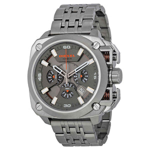 Diesel BAMF Chronograph Gray Dial Gray Steel Strap Watch For Men - DZ7344 Buy Now By Diesel