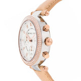 Michael Kors Parker Chronograph White Dial Tan Leather Strap Watch for Women - MK5633 Buy Now By Michael Kors