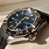 Tag Heuer Aquaracer Quartz Blue Dial Black Rubber Strap Watch for Men - WAY1112.FT8021 Buy Now By Tag Heuer
