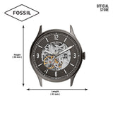 Fossil Forrester Automatic Skeleton Grey Dial Brown Leather Strap Watch for Men - ME3178 Buy Now By Fossil